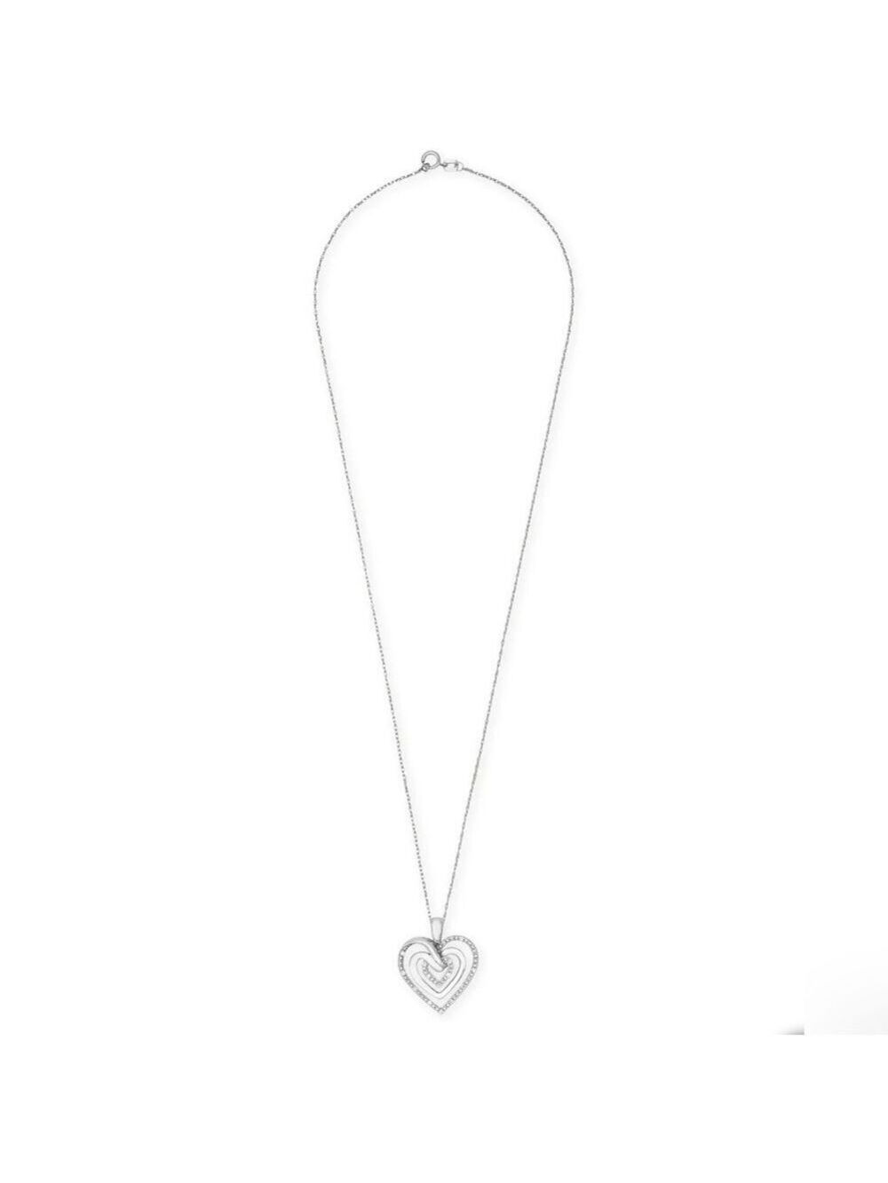 DIAMOND MULTI HEART 18" PENDANT NECKLACE (1/10 CT. T.W.) 100% GUARANTEED! - Picture 3 of 3